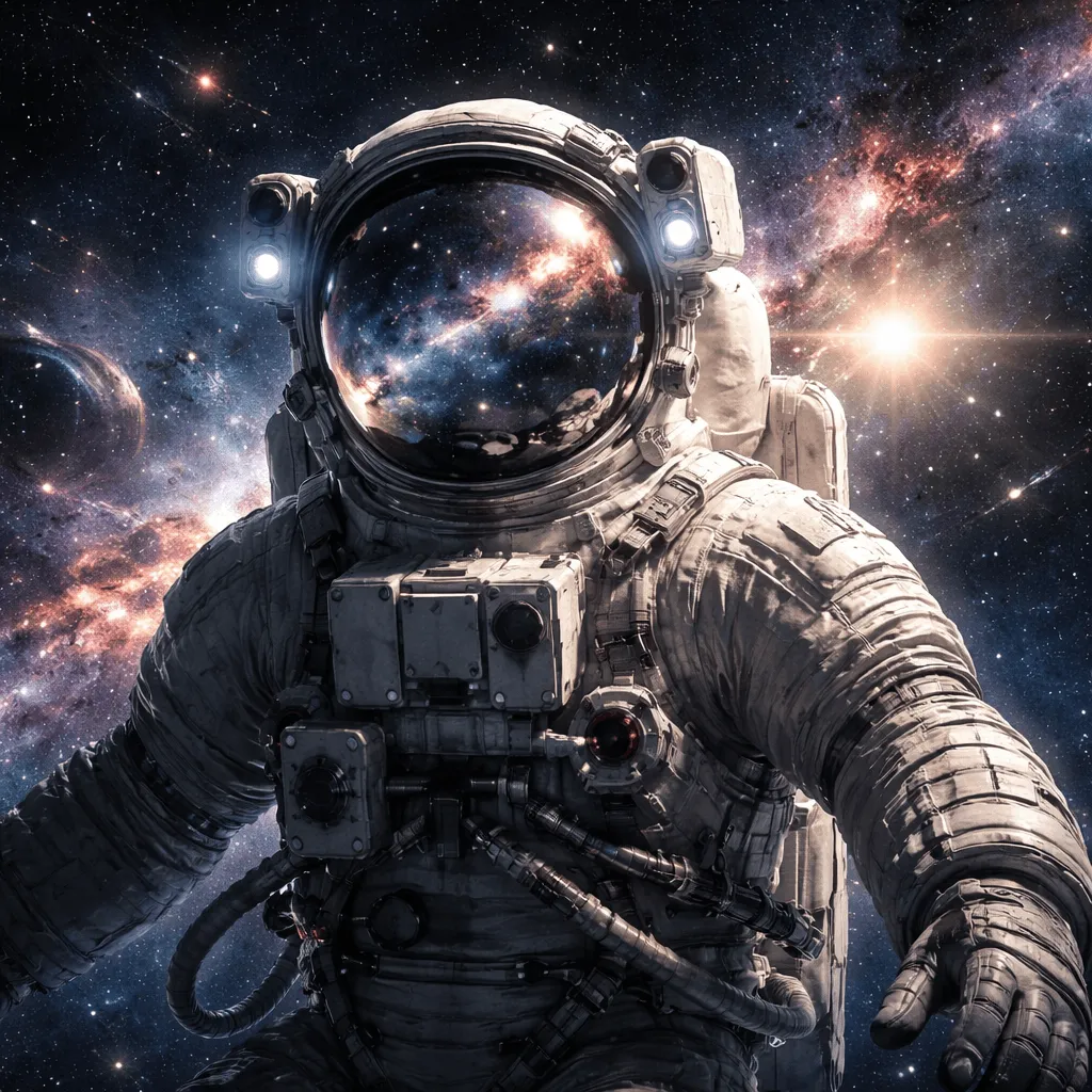 Astronaut space illustration generated with ChatGPT Images