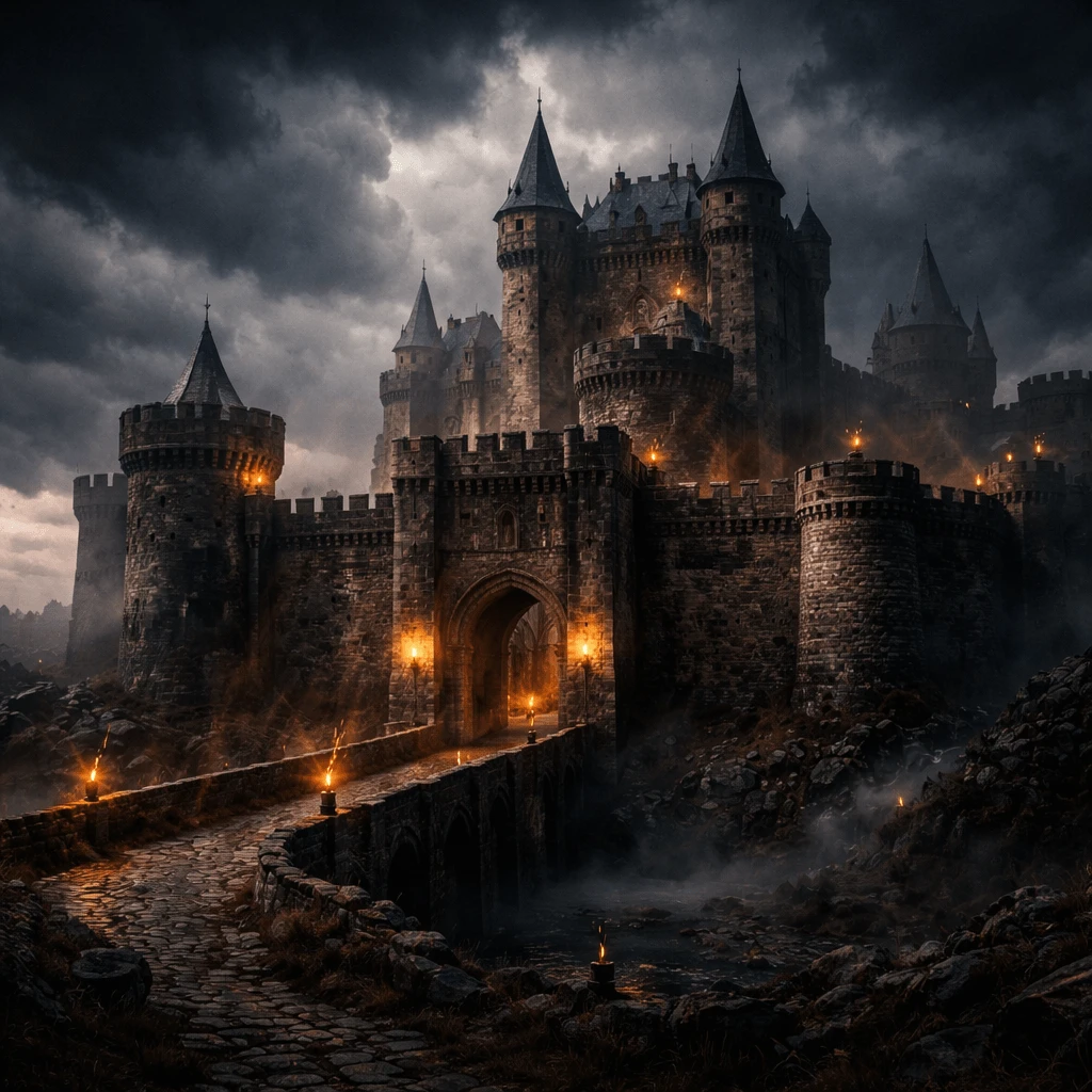 Medieval castle generated with ChatGPT Images