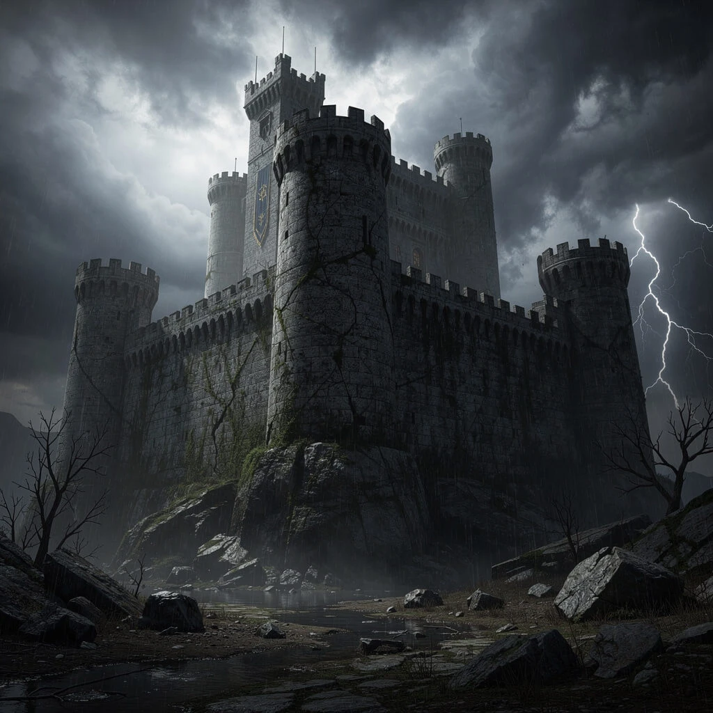 Medieval castle generated with Flux 2 Pro