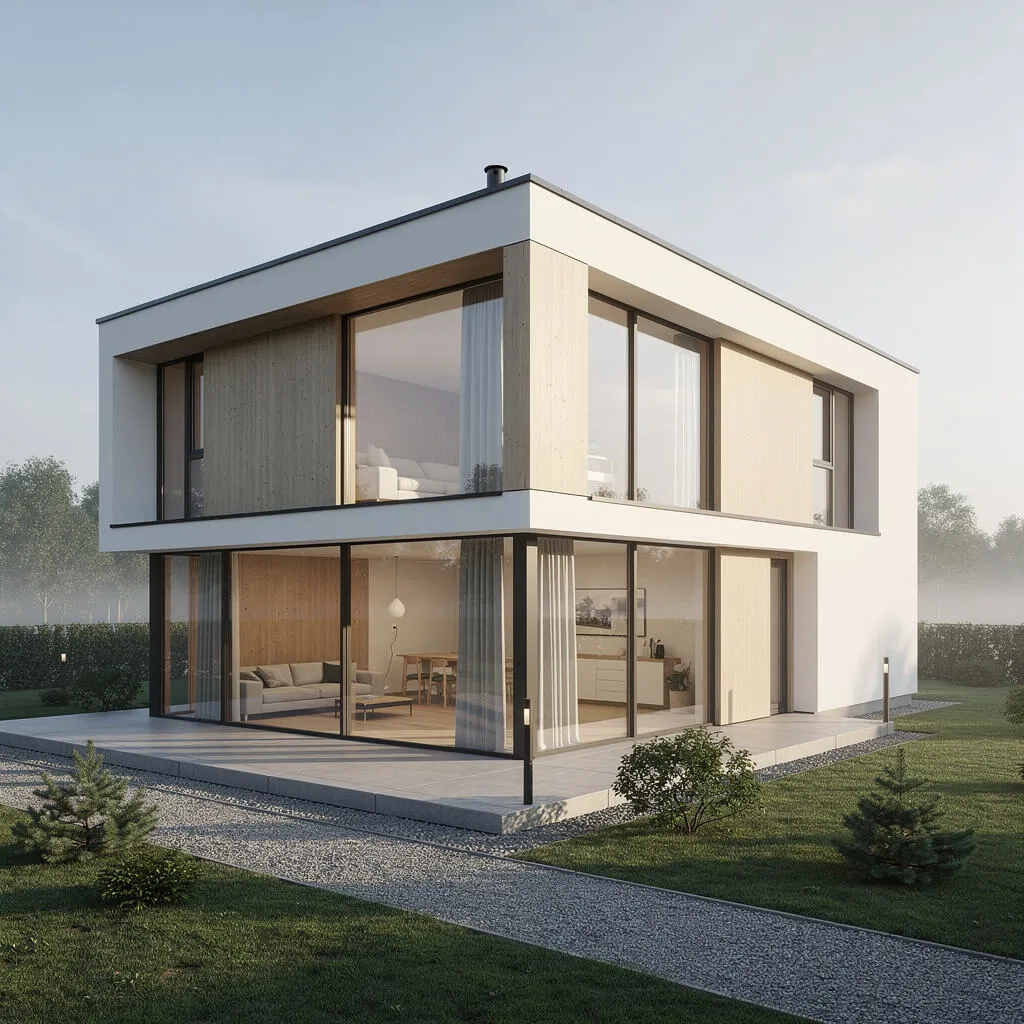 Modern minimalist house generated with Flux 2 Pro