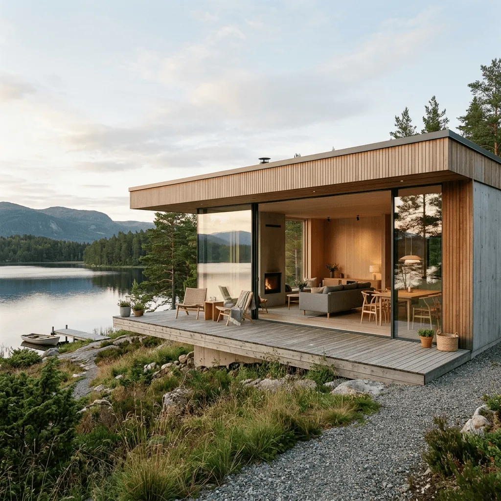 Modern minimalist house generated with Nano Banana