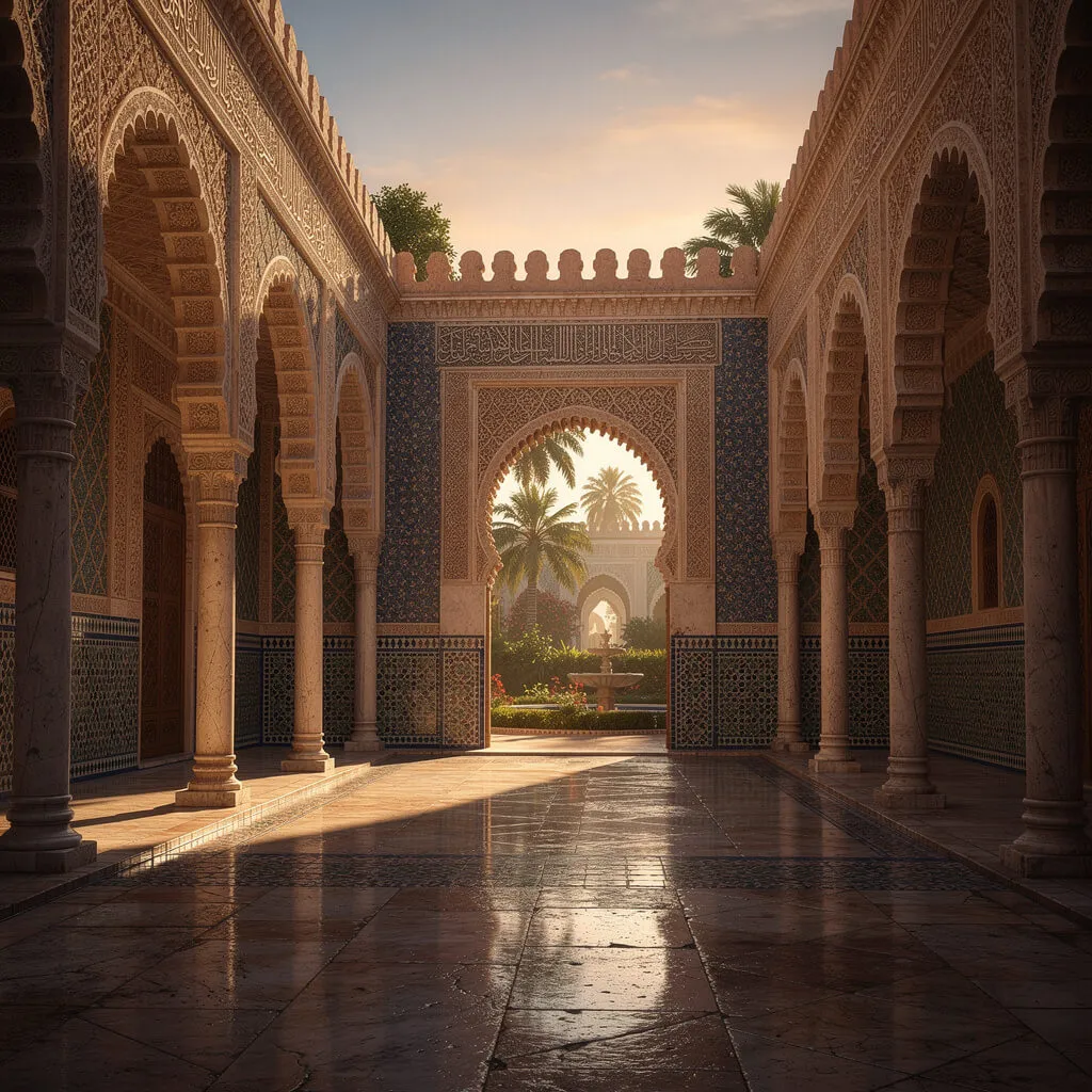 Moorish palace generated with Flux 2 Pro