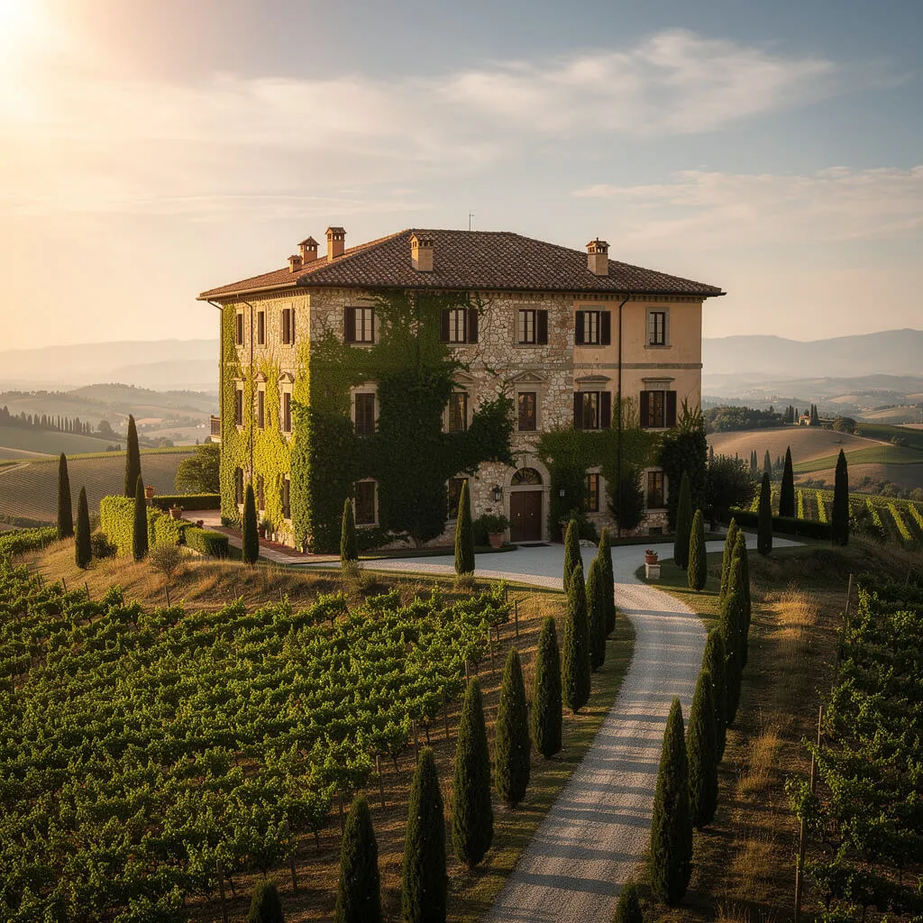 Renaissance villa generated with Flux 2 Pro