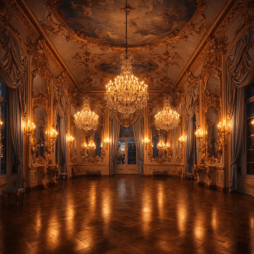 Rococo ballroom generated with ChatGPT Images