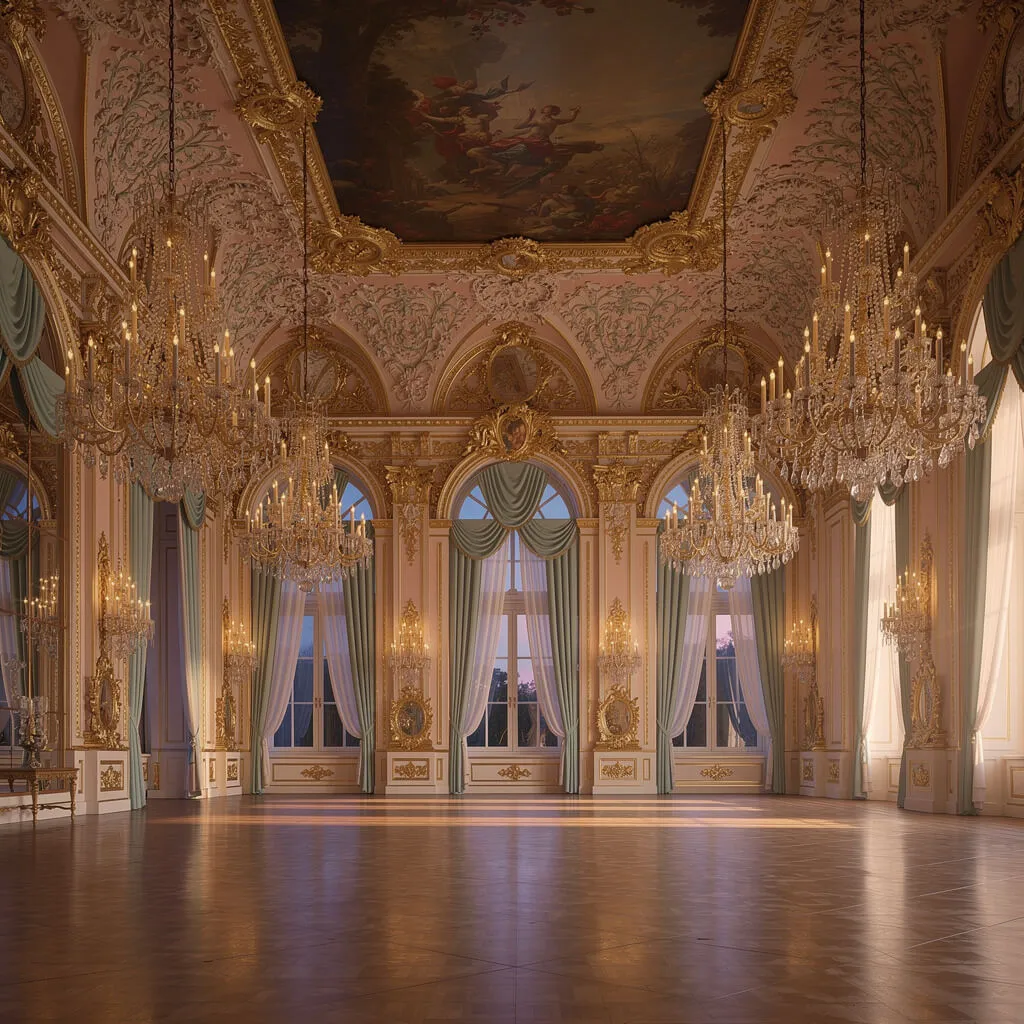 Rococo ballroom generated with Flux 2 Pro