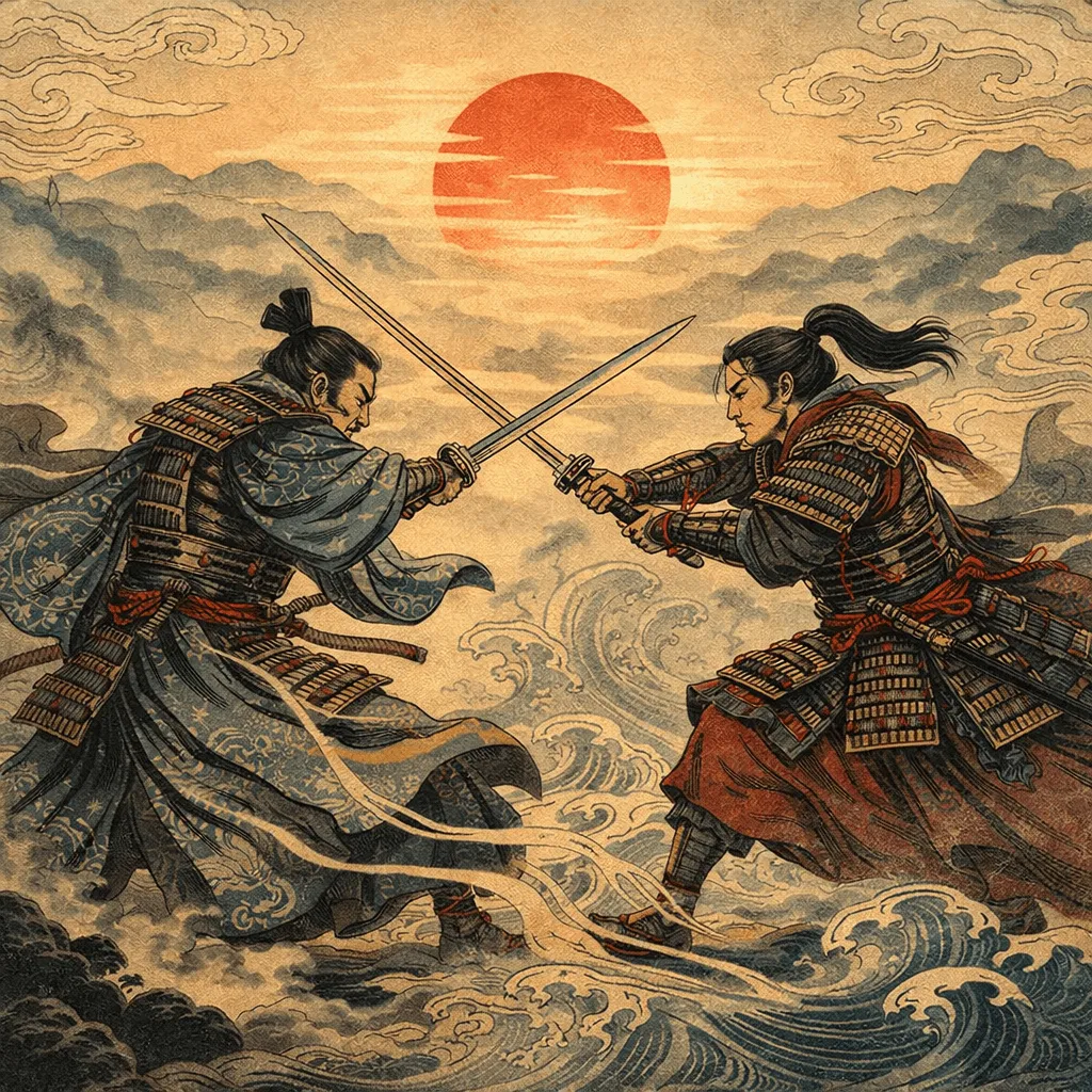 Samurai ukiyo e illustration generated with ChatGPT Images