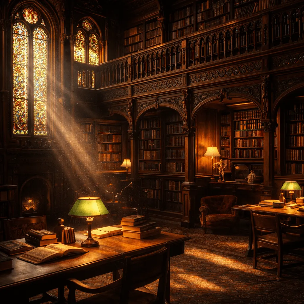 Victorian library interior generated with ChatGPT Images